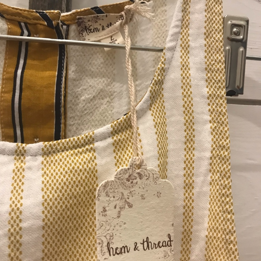 Hem & Thread Yellow striped dress